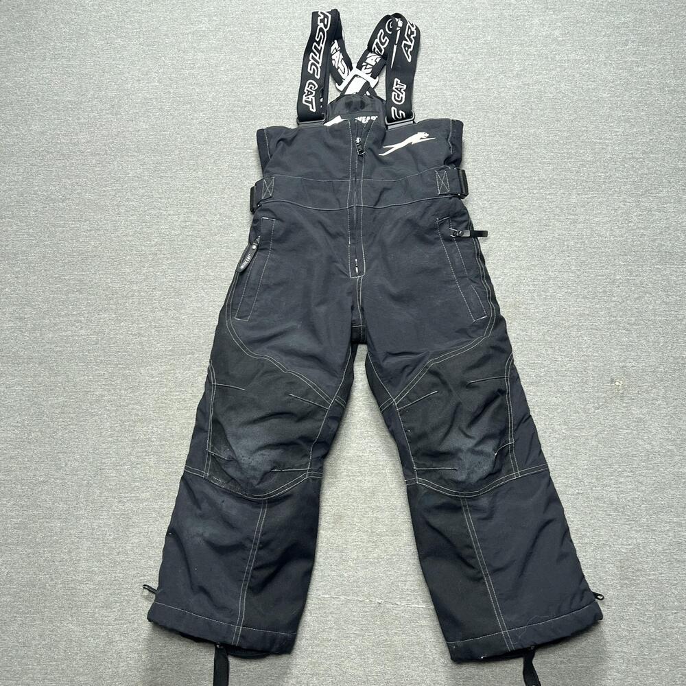 Arctic Cat Snow Pants Youth Size C6 Black Advantage Bib Snowmobile Arcticwear